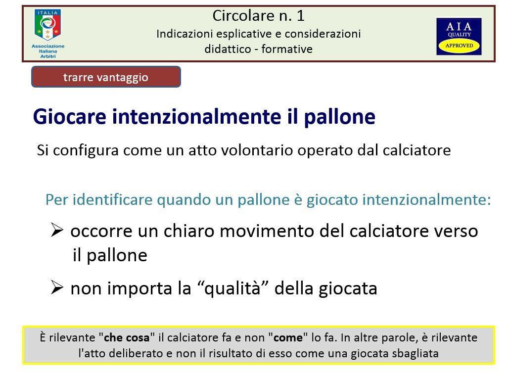 Circolare 1 - definizione di Giocata