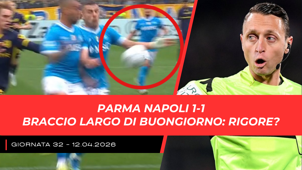 Parma Napoli 1-1: rigore per tocco di mano di Buongiorno